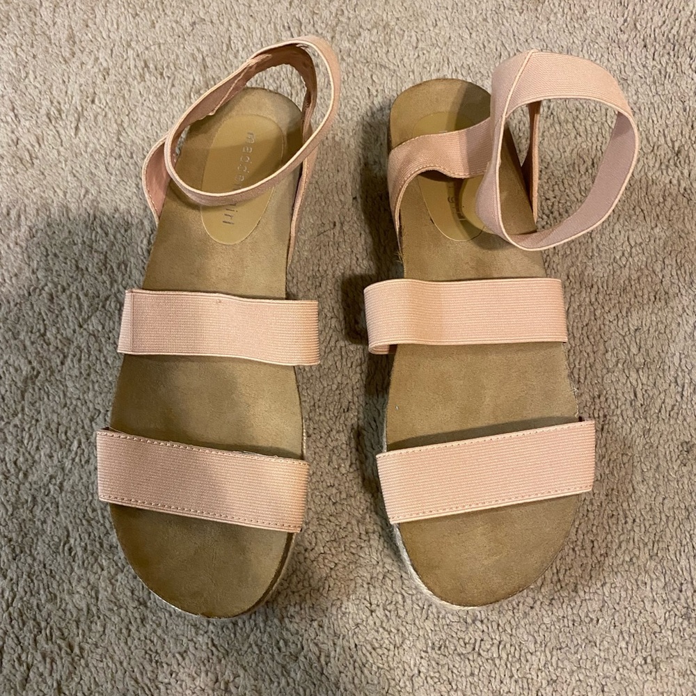 Pink platform sandals